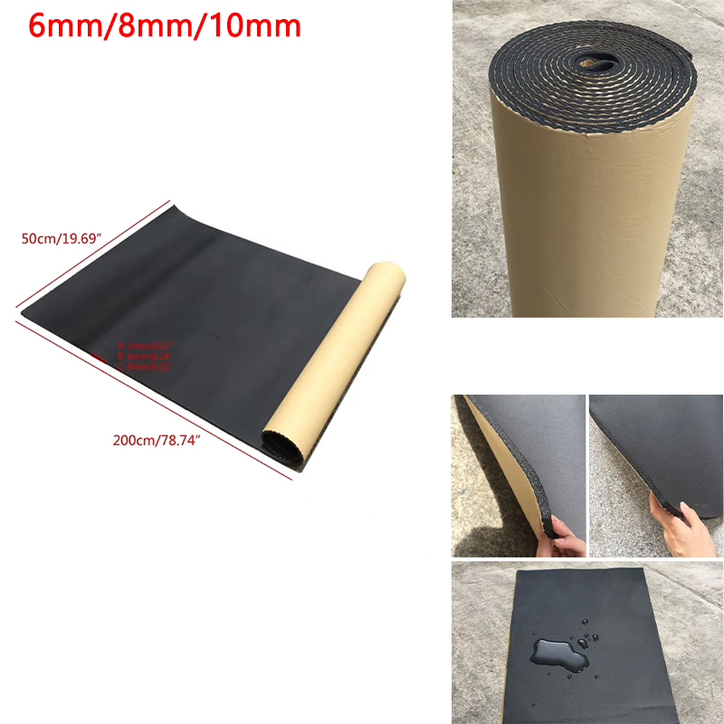 Acoustic Foam Panel - 1 Roll 200cmx50cm 6mm/8mm/10mm Adhesive Closed