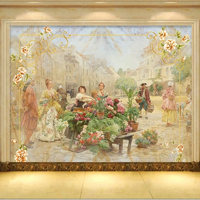 Home Cinema Wallpaper - Custom Photo Wallpaper European Style Marble