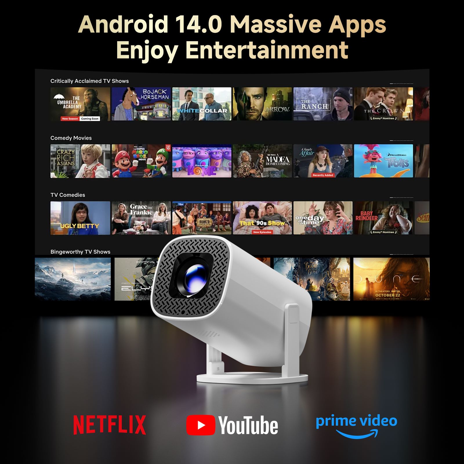 HONGTOP P30PRO Smart Mini Proj - Home Cinema Setup recension och pris