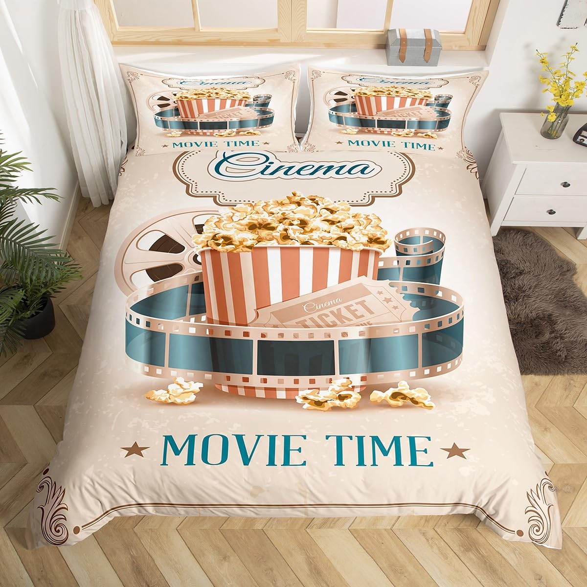 Vintage Cinema Duvet Cover Ful - Home Cinema Tickets recension och pris