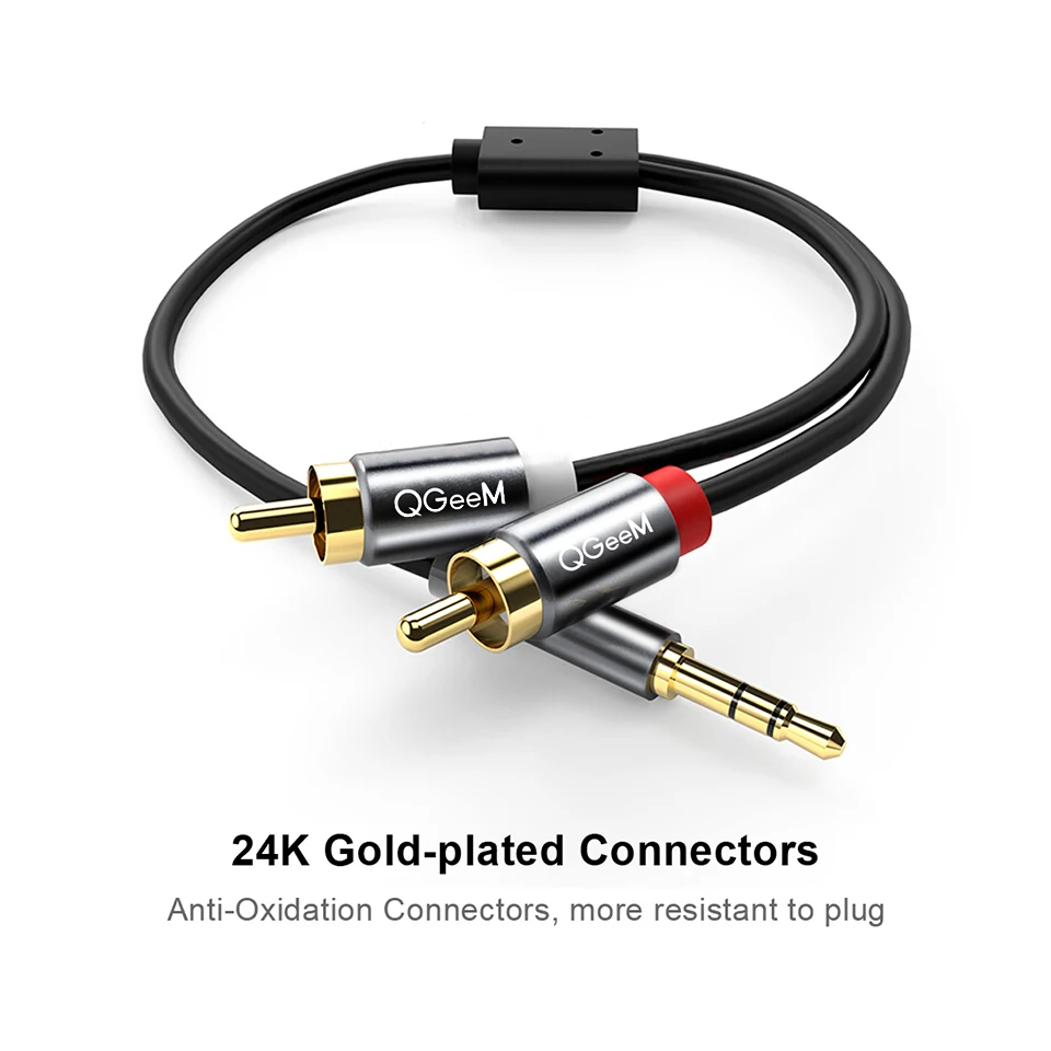 QGeeM RCA Cable 2RCA to 3.5 Au - Home Cinema Dvd recension och pris
