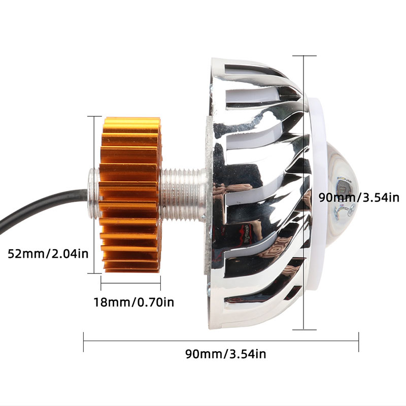 1pc Motorcycle Headlight Dual  - Projector Lamp Replacement recension och pris