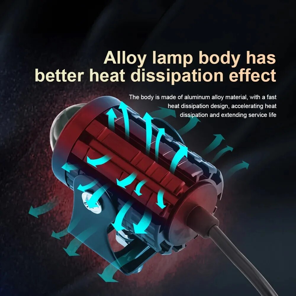 Universal Motorcycle LED Headl - Projector Lamp Replacement recension och pris