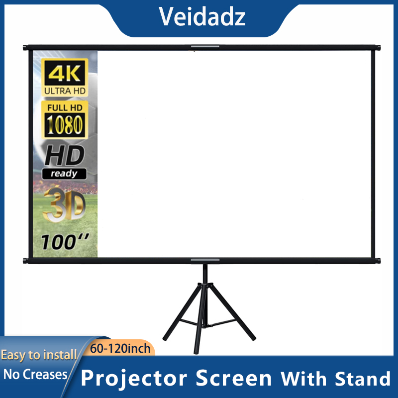 VEIDADZ Projector Screen With  - Home Cinema Blanc recension och pris