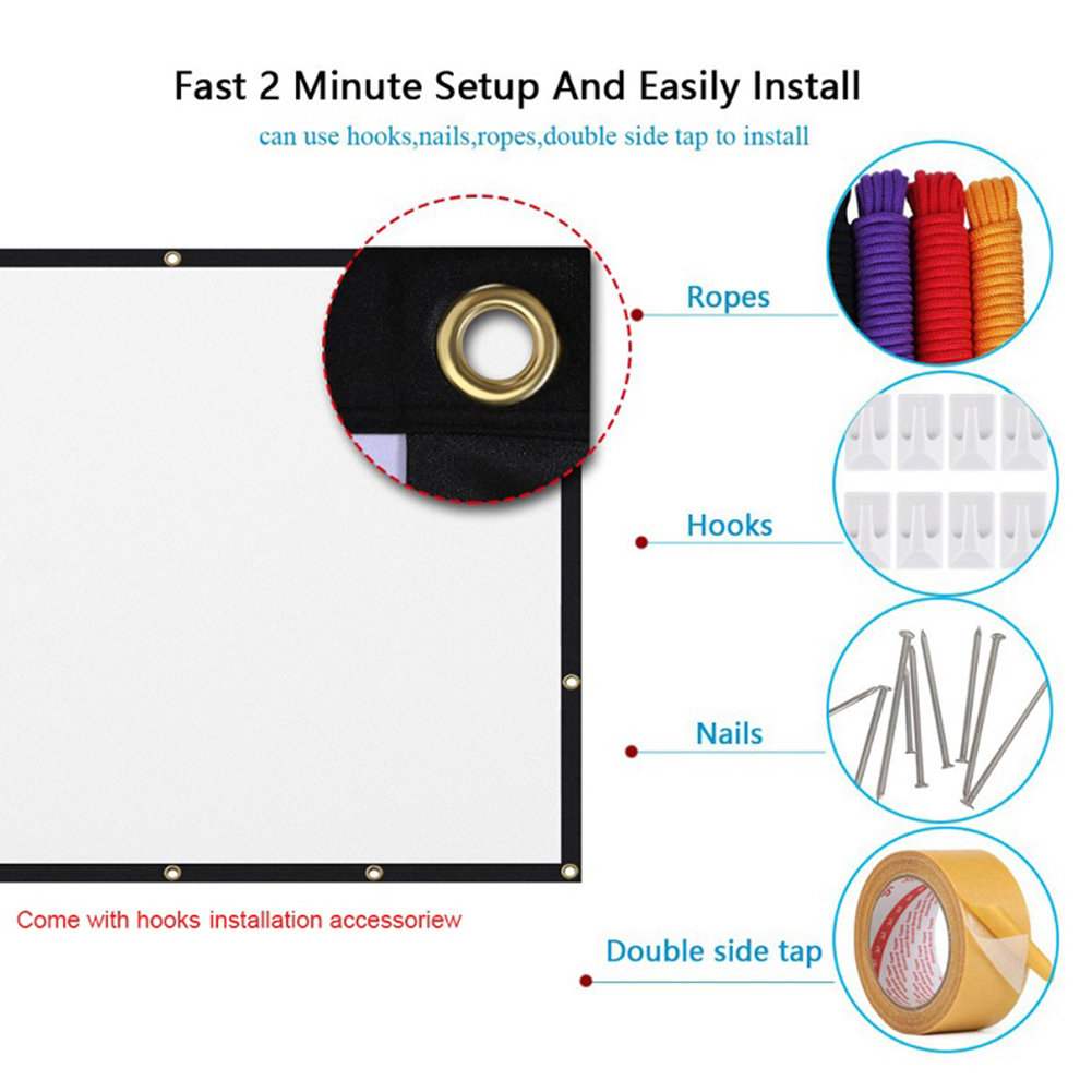 Portable Projector Screen Simp - Home Cinema Blanc recension och pris