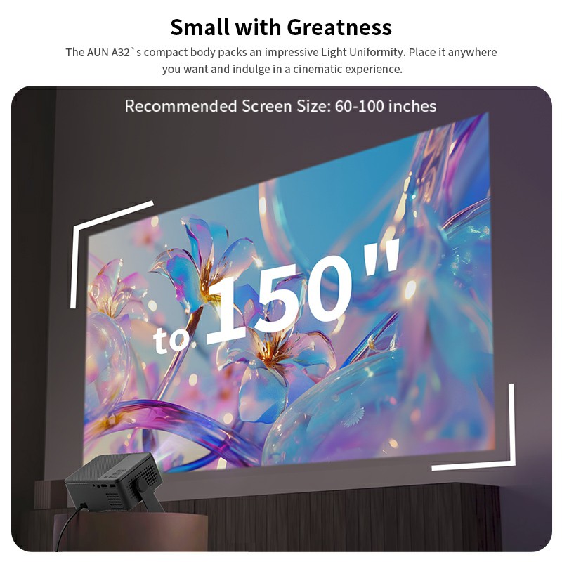 AUN A32 Pro Android 13 Project - Home Cinema Setup recension och pris
