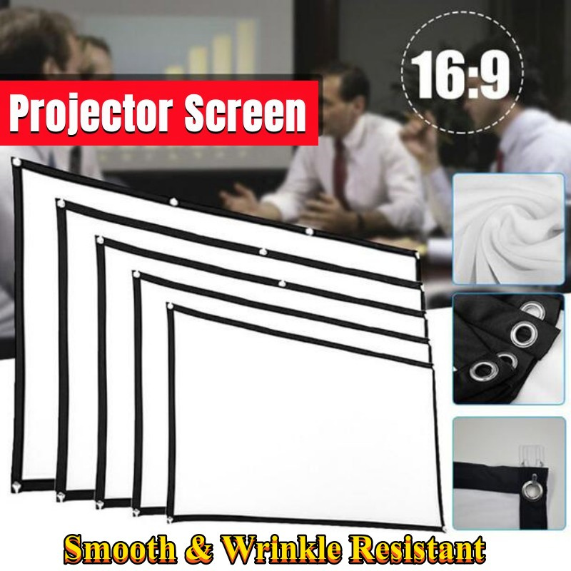 Projector Screen 16:9 Portable - Home Cinema Blanc recension och pris