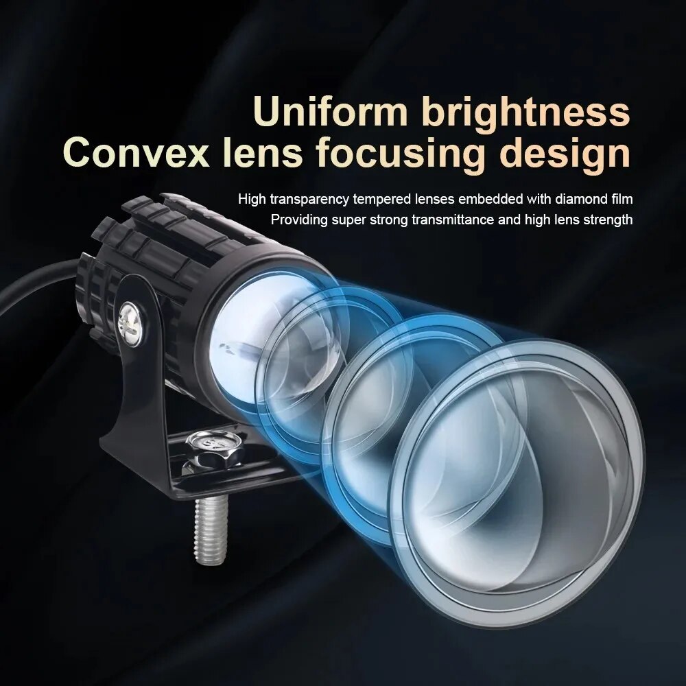 Universal Motorcycle LED Headl - Projector Lamp Replacement recension och pris