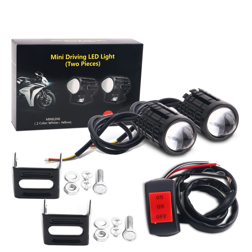 2PCS Universal Motorcycle LED  - Projector Lamp Replacement recension och pris