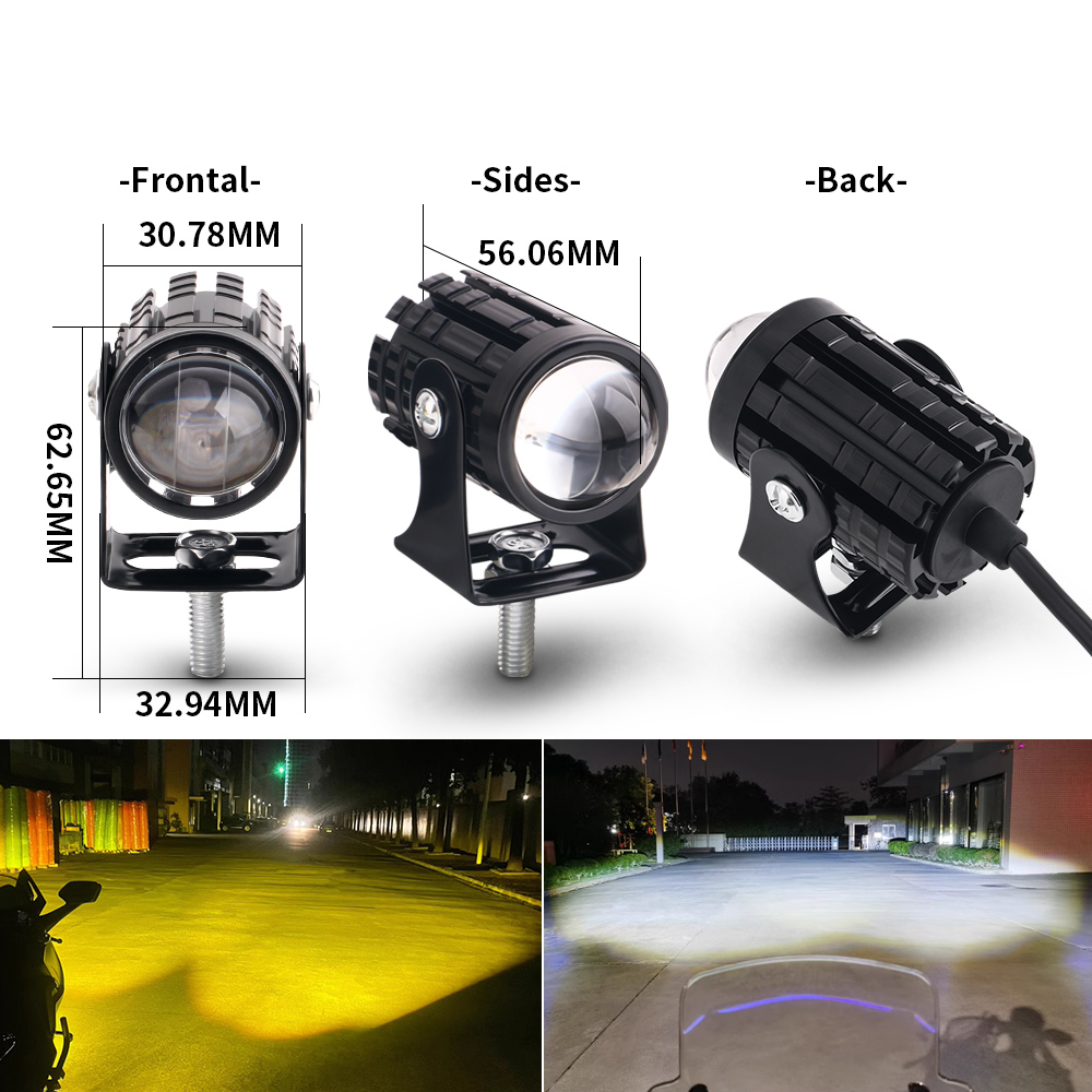 2PCS Universal Motorcycle LED  - Projector Lamp Replacement recension och pris