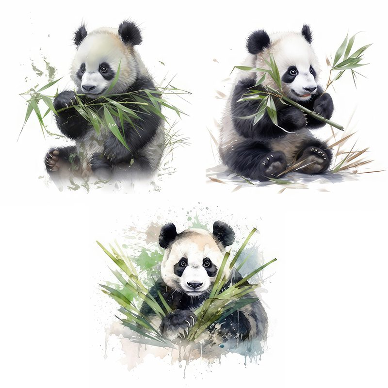 C76# Watercolor Panda Wall Sti - Home Cinema Wallpaper recension och pris