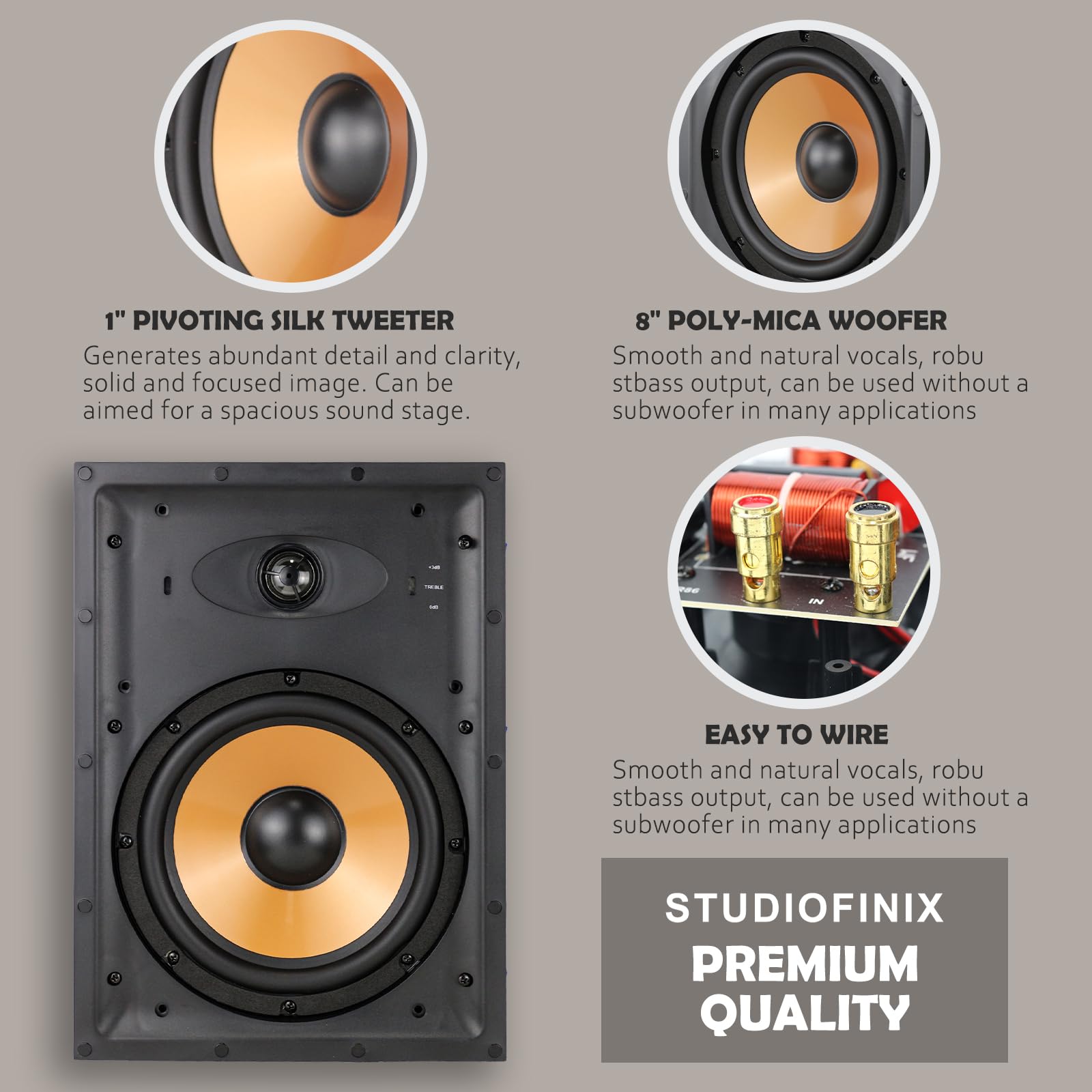 STUDIOFINIX 8 Inch 2 Way In Wa - Home Cinema Rack recension och pris