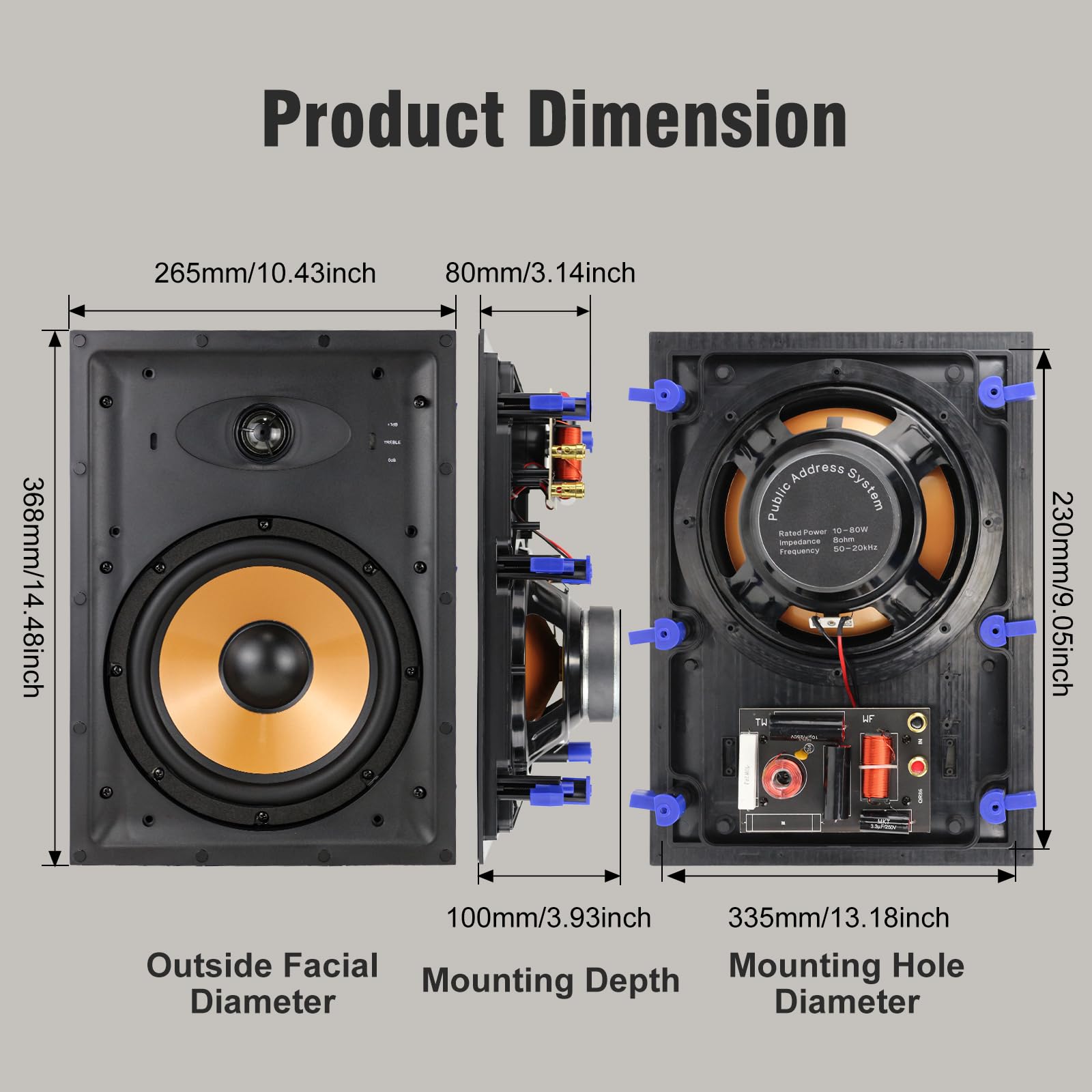 STUDIOFINIX 8 Inch 2 Way In Wa - Home Cinema Rack recension och pris