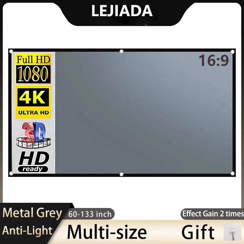 LEJIADA Projector Screen 60-13 - Home Cinema Blanc recension och pris