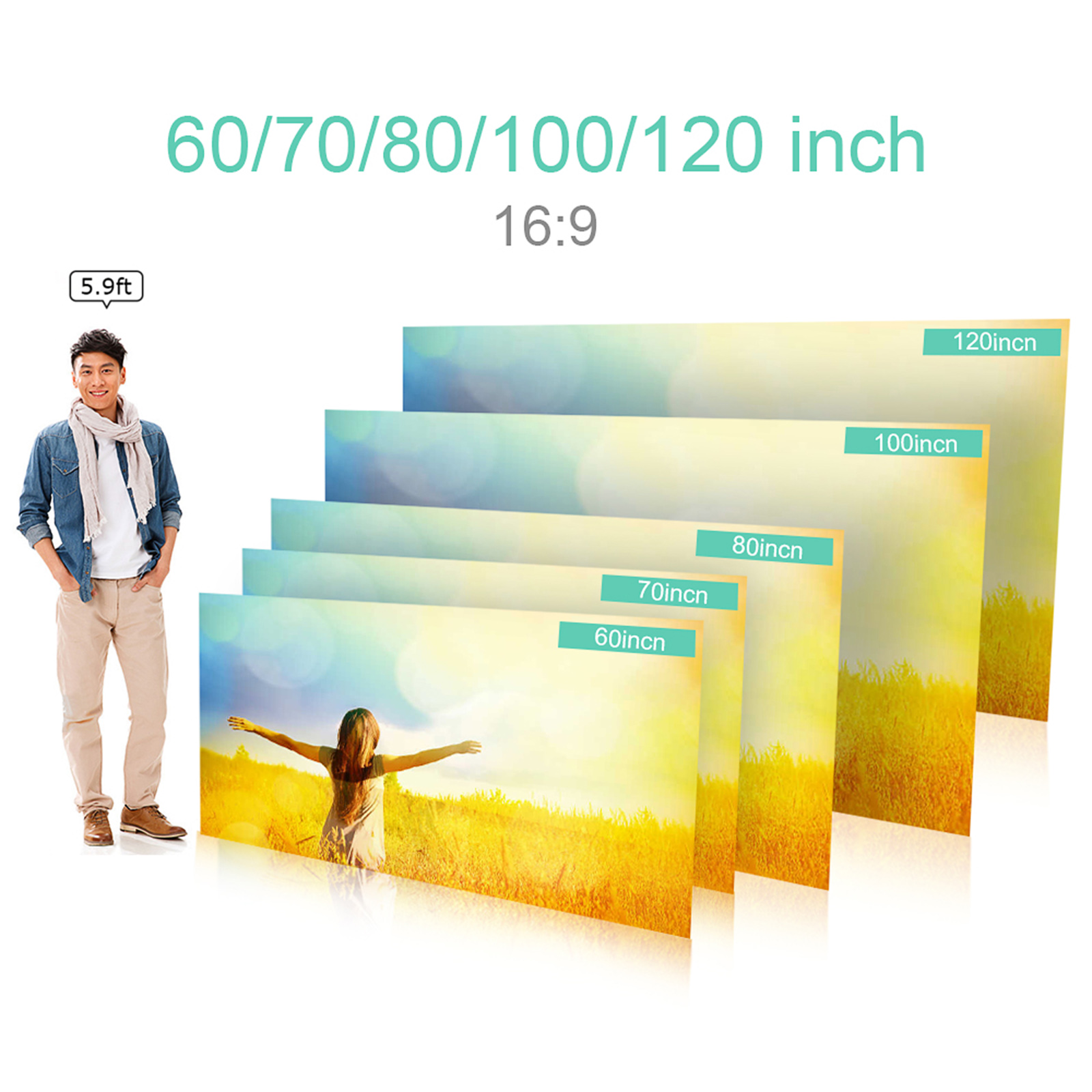 Portable Projector Screen Simp - Home Cinema Blanc recension och pris